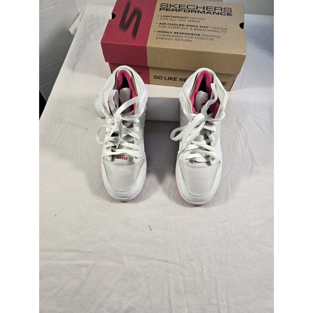 Nike Air Jordan 1 Flight 4 White Pink #23 Sneakers 820183-109 Shoes Sz 4.5y Kids